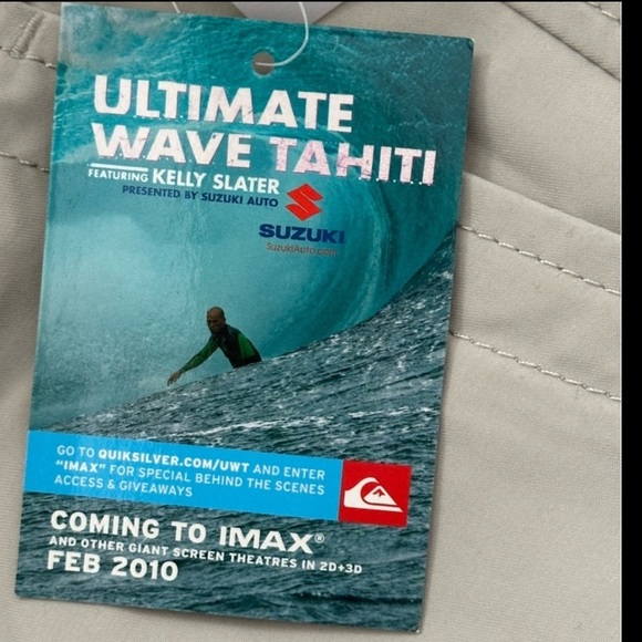 Quiksilver Tan/Green Cargo Shorts Knee Length Snap Close Cargo Pocket Waist 24 - Picture 10 of 14